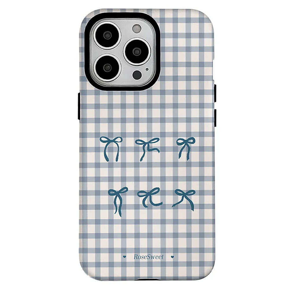 GINGHAM BOWS IPHONE CASE: ELEGANT BOWS IPHONE CASE