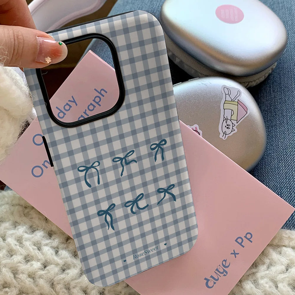 GINGHAM BOWS IPHONE CASE: ELEGANT BOWS IPHONE CASE