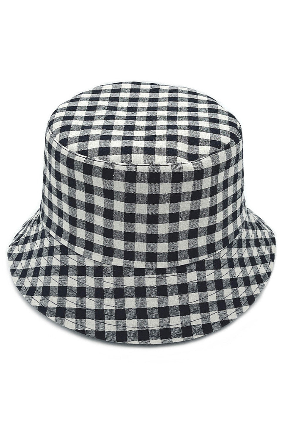 GINGHAM REVERSIBLE BUCKET HAT