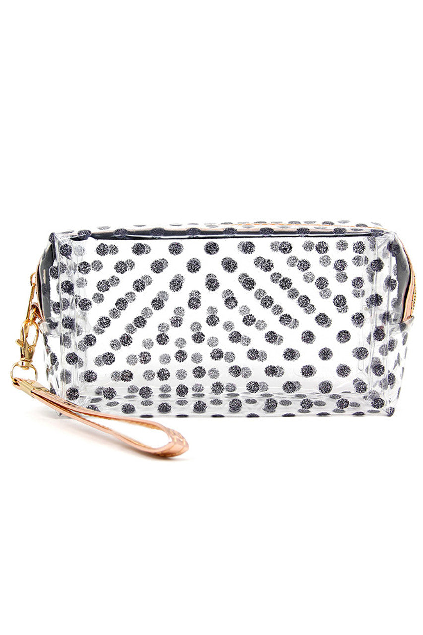 Glittered Polka Dots Pouch