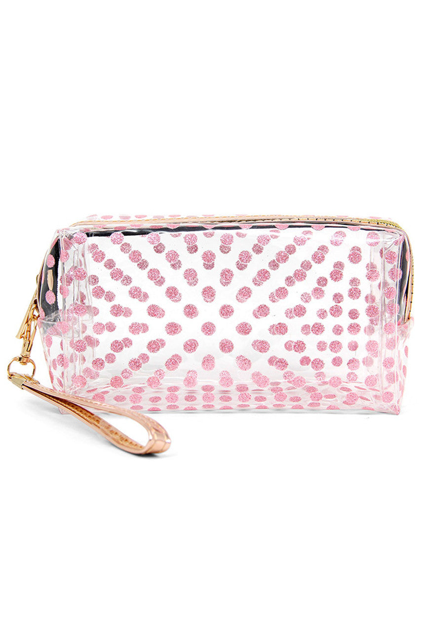 Glittered Polka Dots Pouch