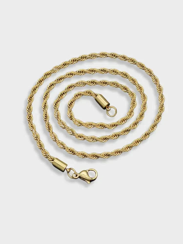 GOLD TWISTED ROPE CHAIN