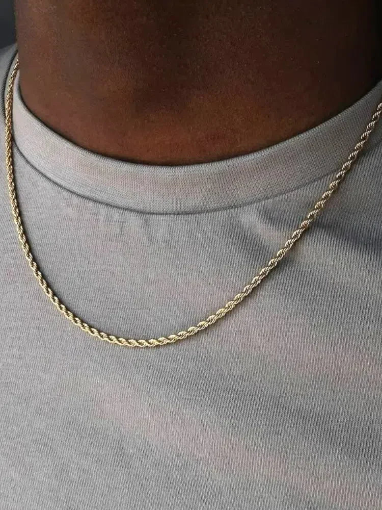 GOLD TWISTED ROPE CHAIN
