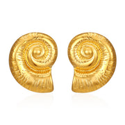 GOLDEN SEASHELL EARRINGS MERMAID AESTHETIC EARRING COLLECTION