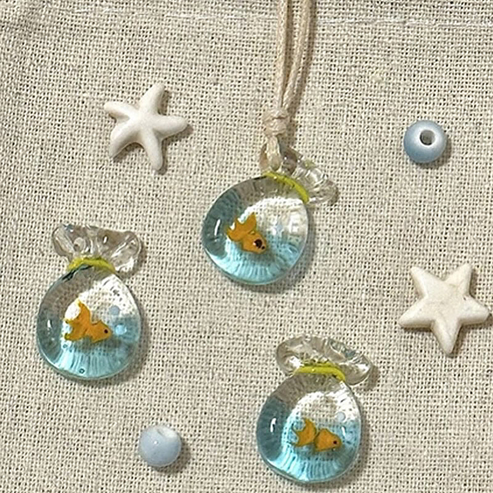 GOLDFISH IN A BAG PENDANT NECKLACE