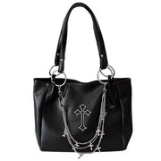 GOTHIC HANDBAG CLASSIC ELEGANCE VEGAN LEATHER