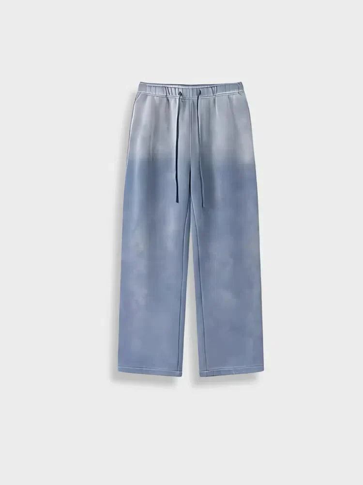GRADIENT WASHED JOGGERS BLUE OMBRE WASH