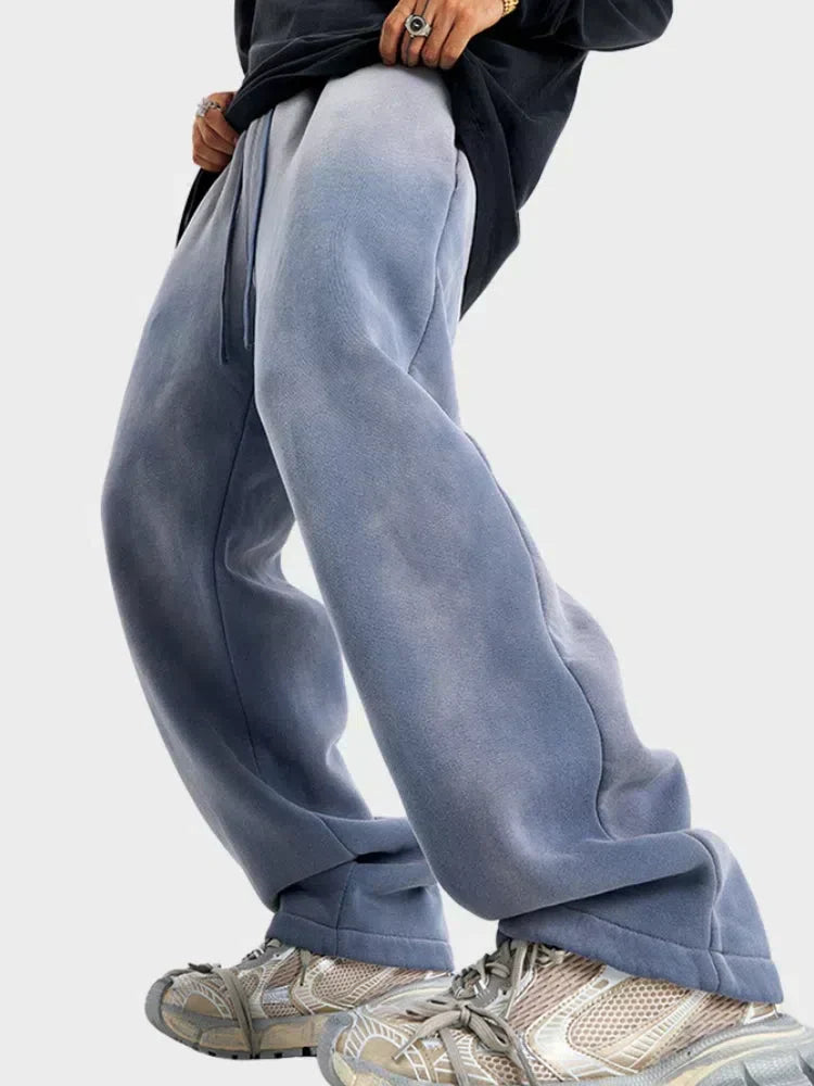 GRADIENT WASHED JOGGERS BLUE OMBRE WASH