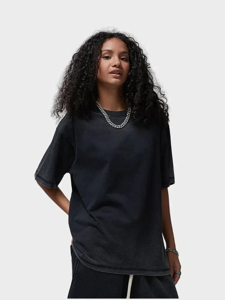 GRADIENT WASHED T-SHIRT BUNDLE - TWO SHORT-SLEEVED WASHED T-SHIRTS