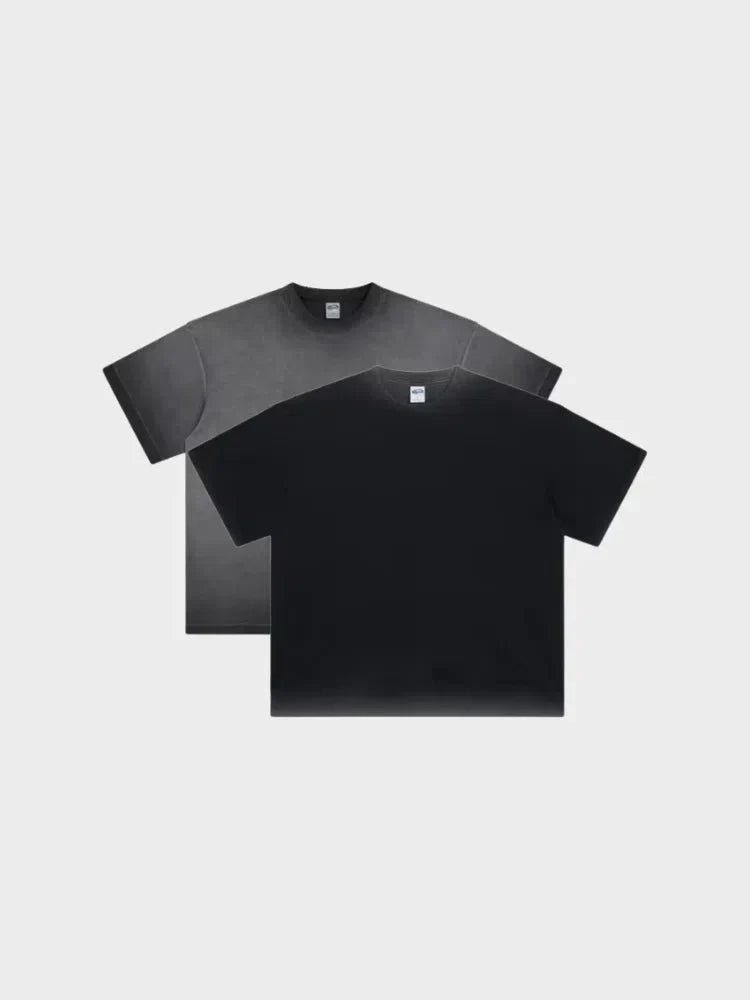 GRADIENT WASHED T-SHIRT BUNDLE - TWO SHORT-SLEEVED WASHED T-SHIRTS