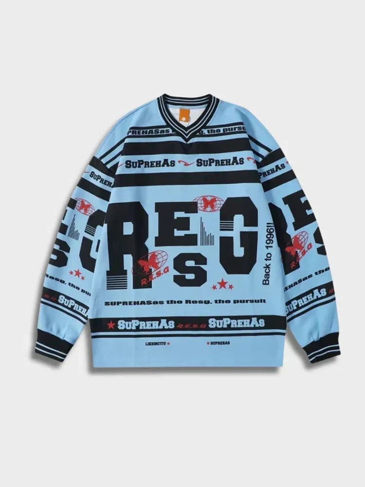 GRAPHIC LONG SLEEVE SHIRT IN WHITE AND GREEN FOR STREETWEAR STYLE