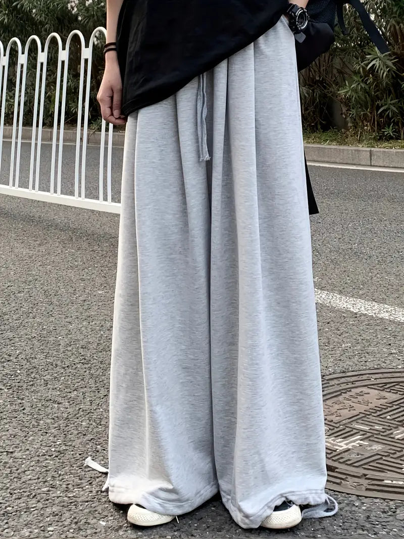 GRAY BAGGY SWEATPANTS RETRO SPORT BAGGY STYLE