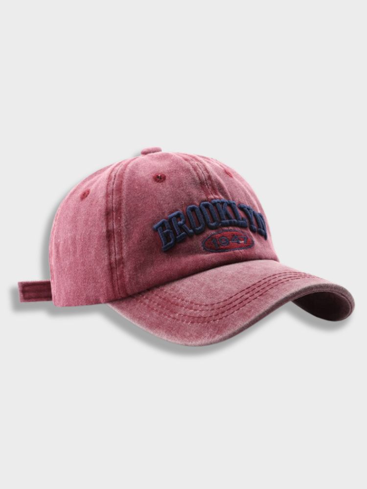 GRAY BASEBALL CAP WITH BROOKLYN EMBROIDERY FOR STYLISH COMFORT