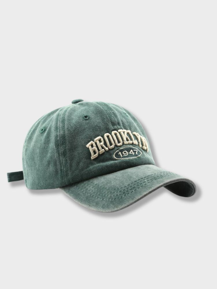 GRAY BASEBALL CAP WITH BROOKLYN EMBROIDERY FOR STYLISH COMFORT