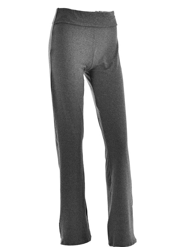 GRAY FLARED LEGGINGS SLIM FIT CASUAL STREET LOOK