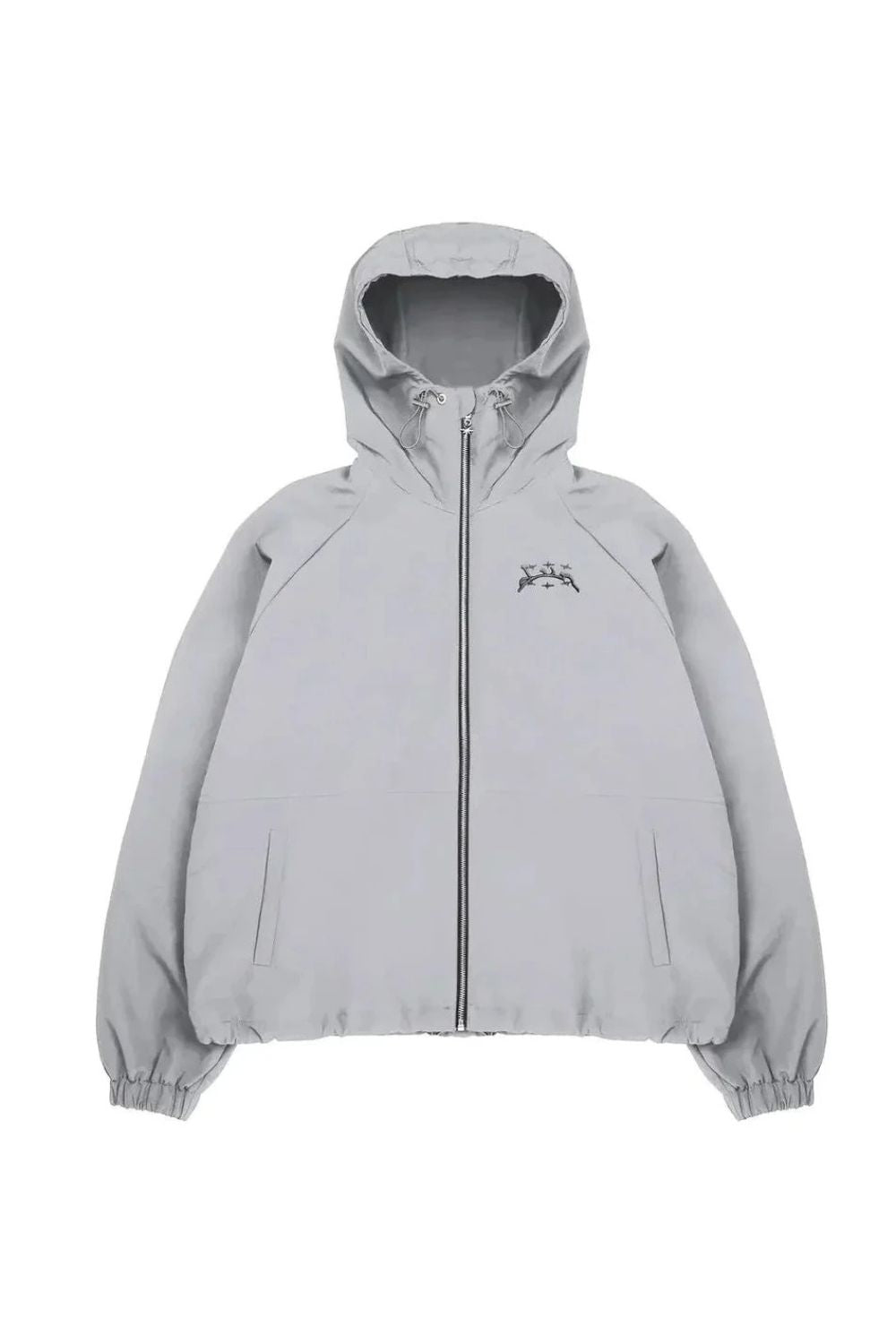 GRAY HOODED PUFFER JACKET FOR ULTIMATE OUTDOOR PROTECTION Y2K STYLE