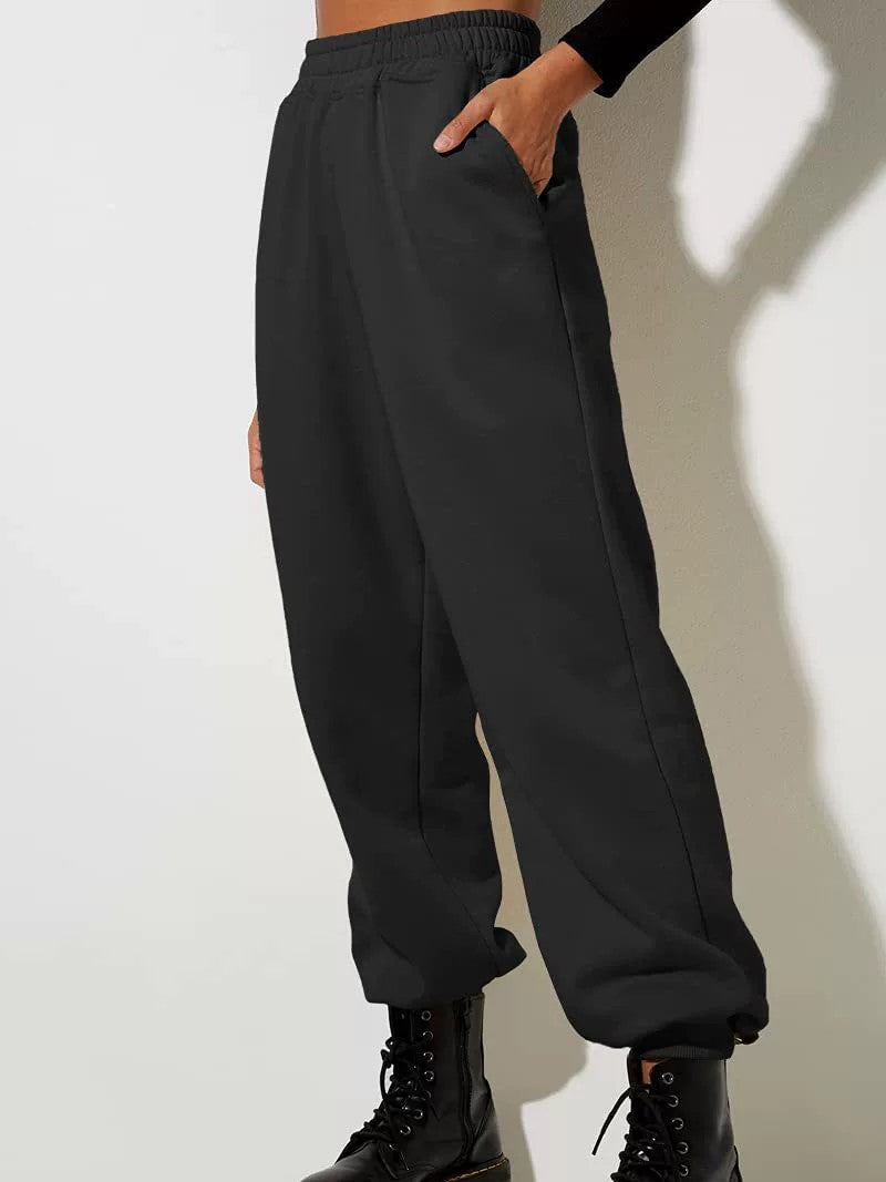 GRAY LOOSE CUT SWEATPANTS WITH POCKETS - VERSATILE LOOSE CUT DESIGN