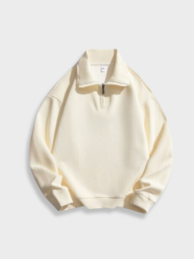 GRAY QUARTER-ZIP SWEATSHIRT FOR ULTIMATE COMFORT IN COZY COTTON HOODIE