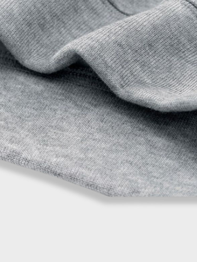 GRAY QUARTER-ZIP SWEATSHIRT FOR ULTIMATE COMFORT IN COZY COTTON HOODIE