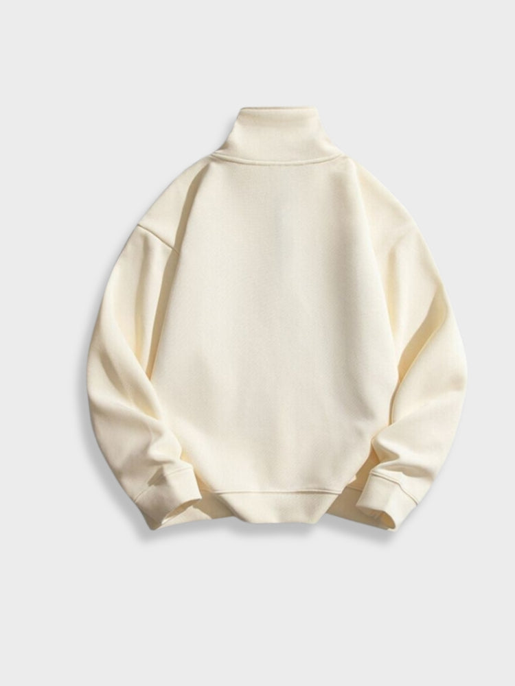 GRAY QUARTER-ZIP SWEATSHIRT FOR ULTIMATE COMFORT IN COZY COTTON HOODIE
