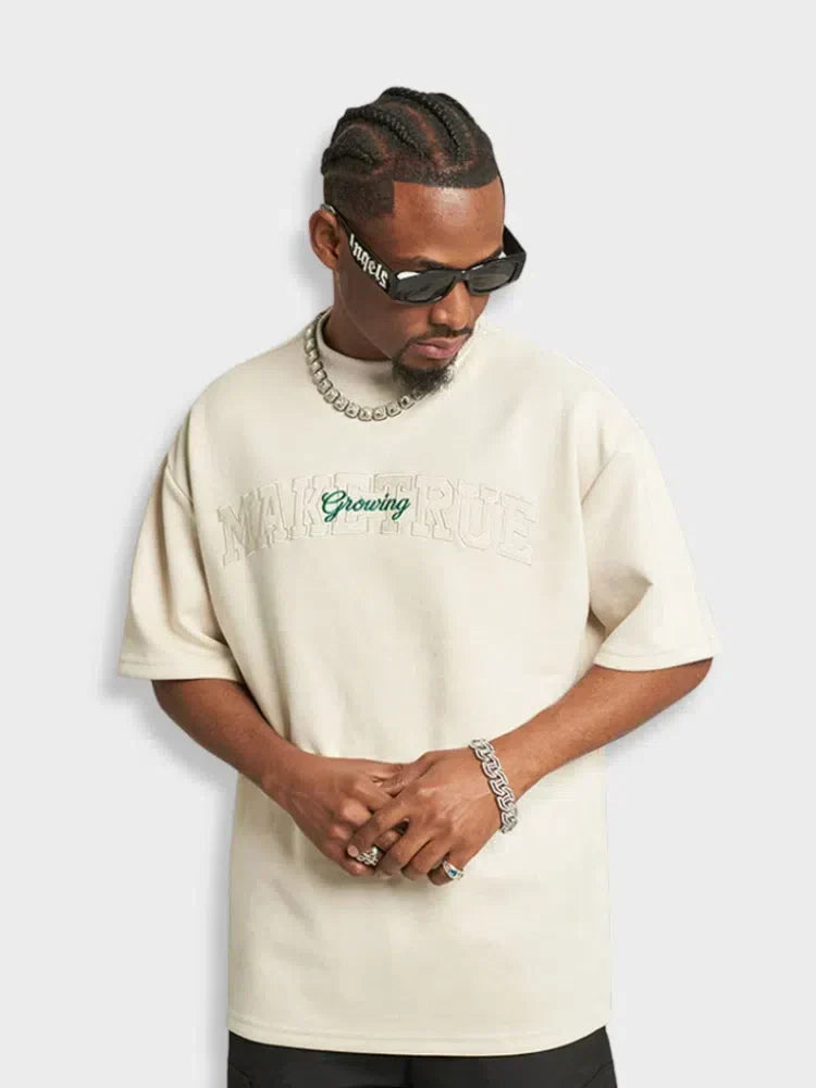 GRAY SHORT-SLEEVED T-SHIRT MAKE TRUE TEE CLASSIC ESSENTIAL