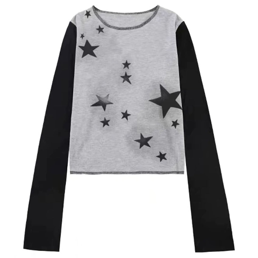 GRAY STAR CROP TOP URBAN EDGE RAGLAN