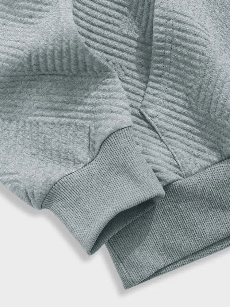 GRAY TEXTURED HOODIE AND PANTS SET - STREETWEAR JOGGING SET