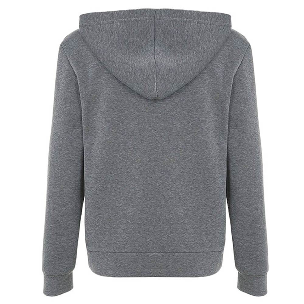 GRAY ZIP-UP HOODIE WITH SKELETON PRINT FOR MEN AND WOMEN