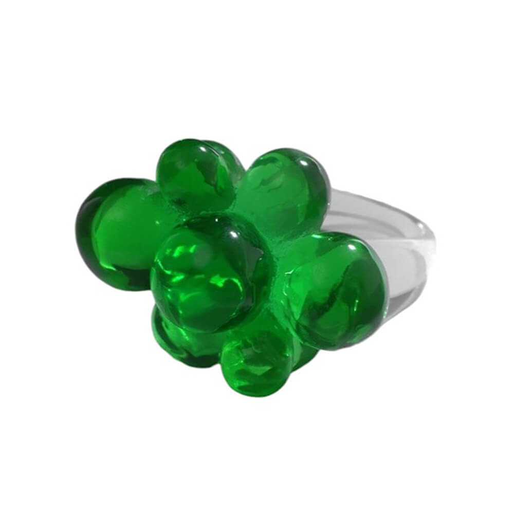 GREEN BUBBLE RING ADJUSTABLE FIT