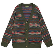 GREEN FAIR ISLE CARDIGAN VINTAGE FAIR KNIT