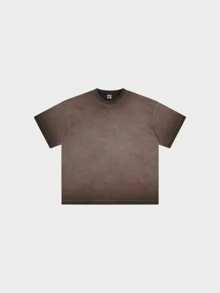 GREEN OMBRE T-SHIRT WITH DECARBA GRADIENT WASHED DESIGN