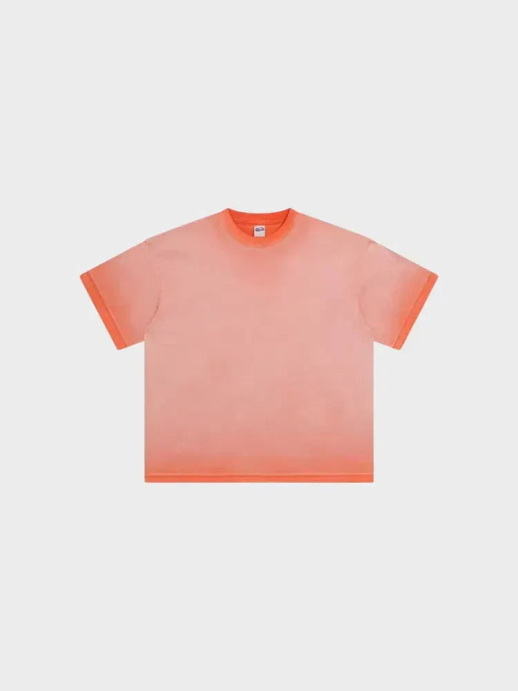 GREEN OMBRE T-SHIRT WITH DECARBA GRADIENT WASHED DESIGN