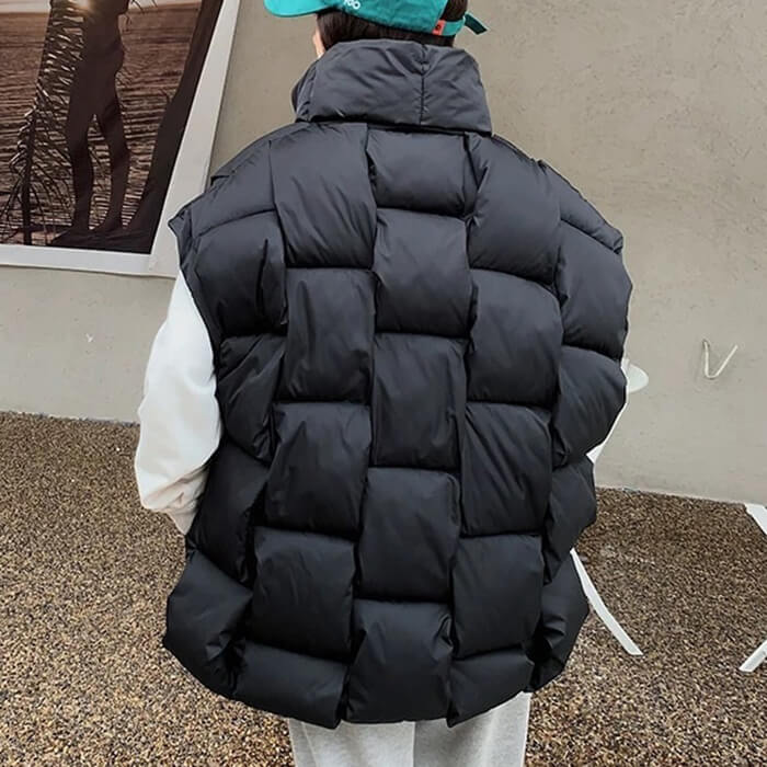 GREEN QUILTED PUFFER VEST SUREFIT PUFFER