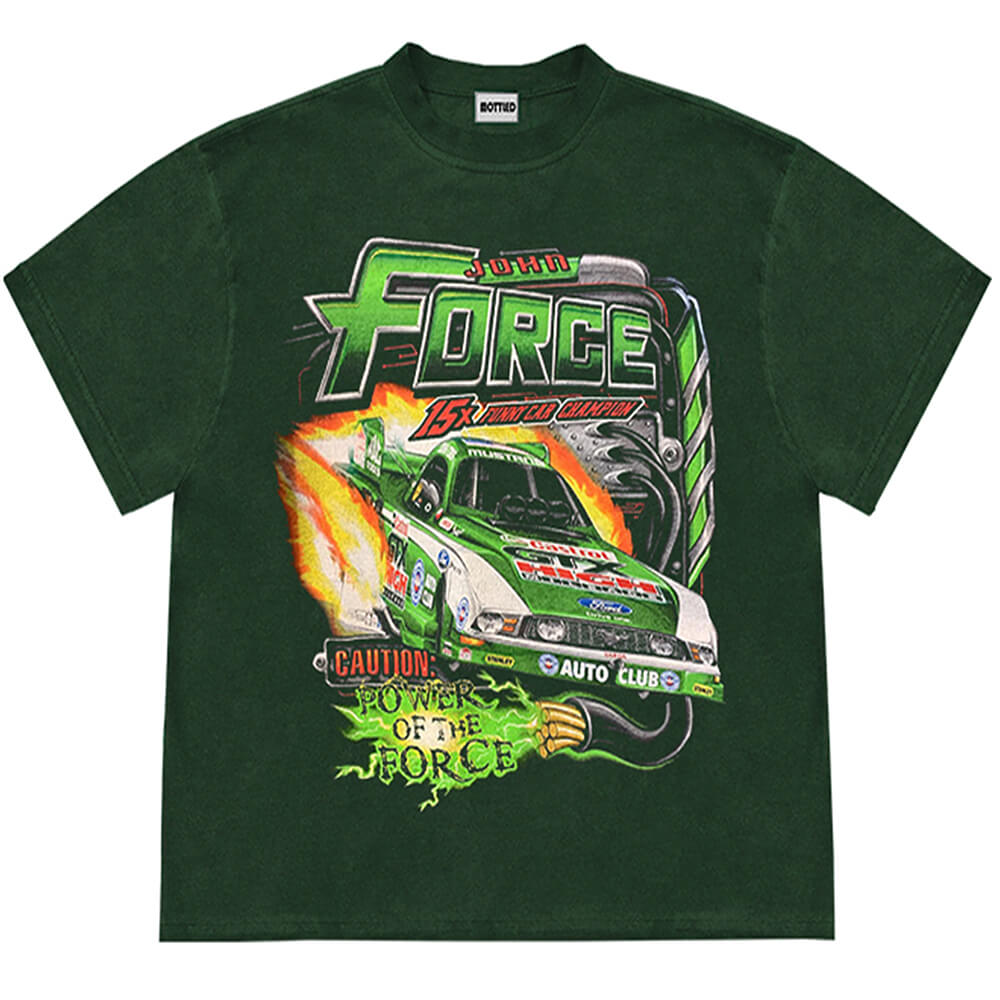 GREEN SPEEDSTER RACING CAR GRAPHIC T-SHIRT