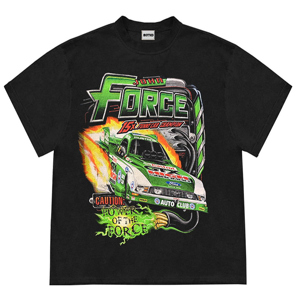 GREEN SPEEDSTER RACING CAR GRAPHIC T-SHIRT