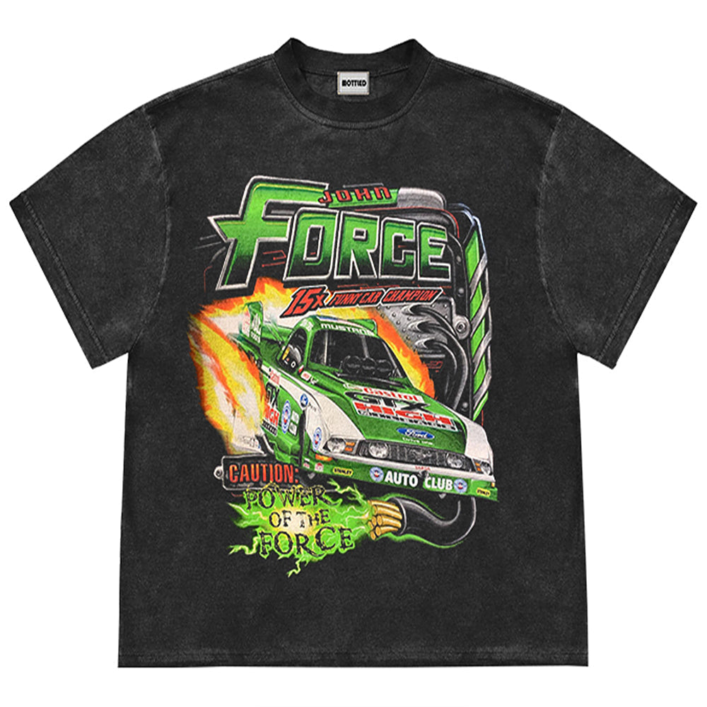 GREEN SPEEDSTER RACING CAR GRAPHIC T-SHIRT