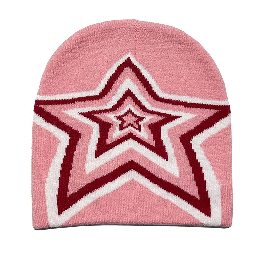 GREEN STAR GIRL BEANIE HAT COMFORTABLE FIT