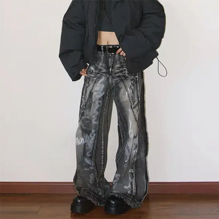 GRUNGE-INSPIRED OVERSIZED CARGO JEANS FOR MEN AND WOMEN