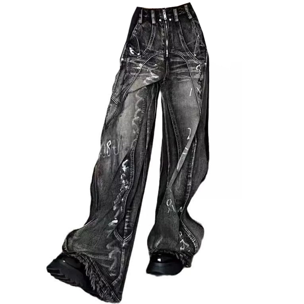 GRUNGE-INSPIRED OVERSIZED CARGO JEANS FOR MEN AND WOMEN