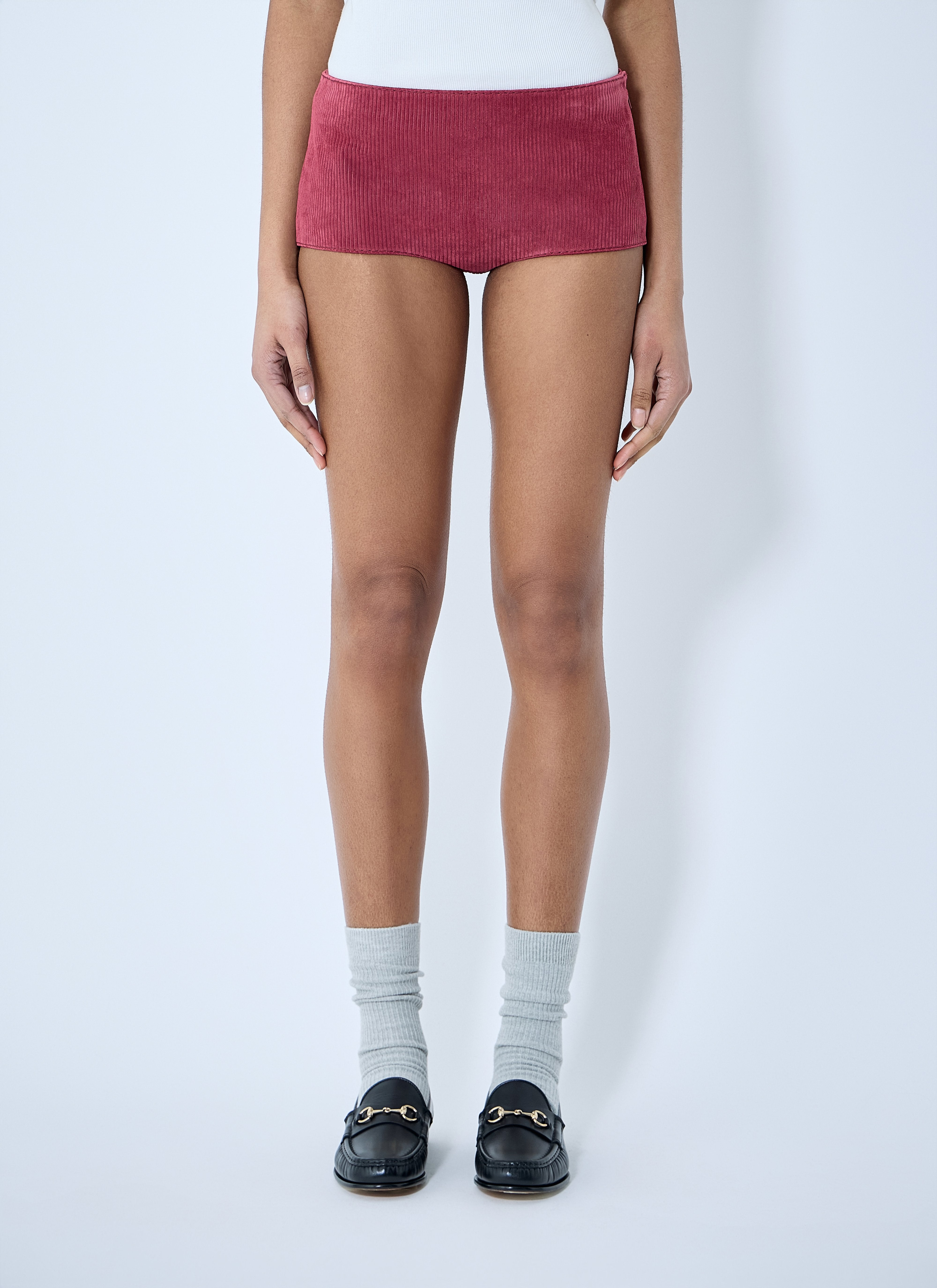 Gucci Women Suede Mini Shorts