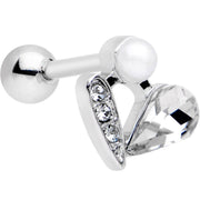 16G 1/4 Clear Gem Abstract Elegance Cartilage Tragus Earring