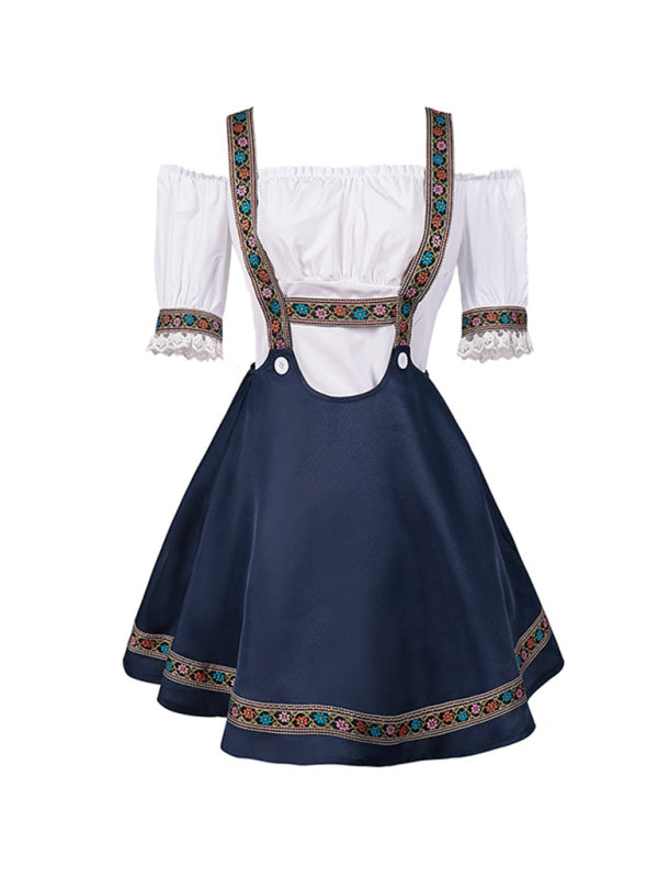 Halloween carnival costume German beer festival costume Bavaria women’s clothing - Champlain color / S