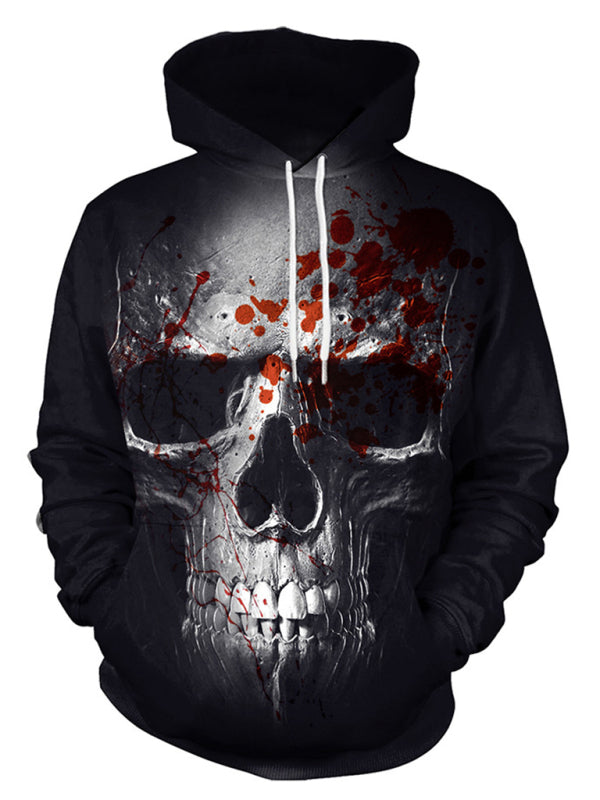 Halloween Horror 3D Digital Printed Hooded Sweatshirt - Pattern / M