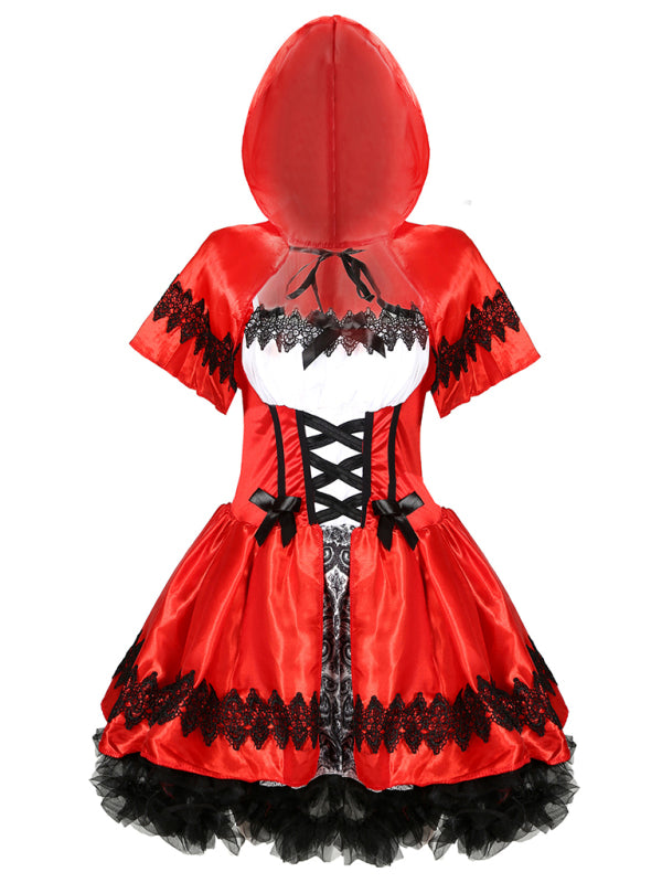 Red Little Red Riding Hood costume from Halloween New Castle Queen Cosplay uniform
