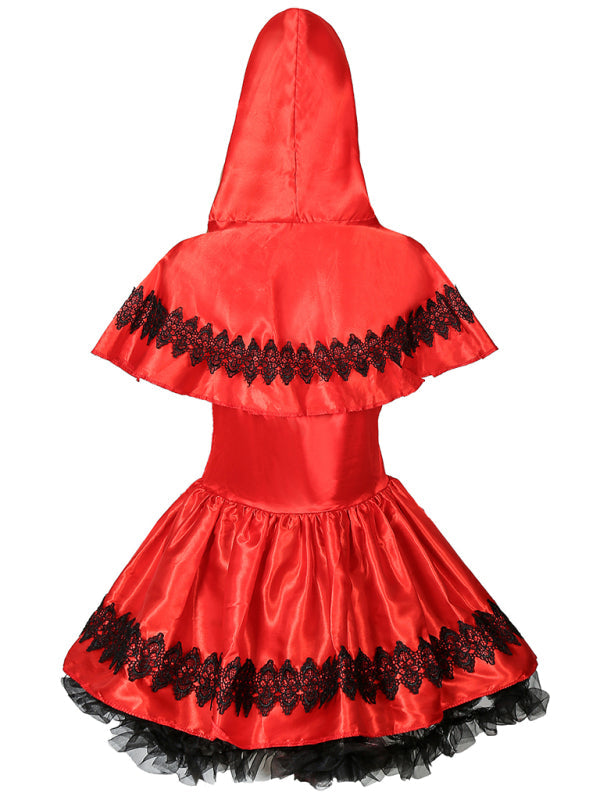 Red Little Red Riding Hood costume displayed as Halloween Little Red Riding Hood cosplay uniform
