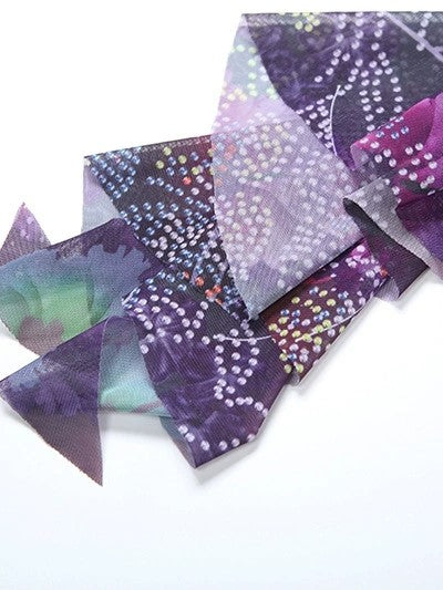 HALTER DRESS - VIBRANT PURPLE PRINT SLIM FIT DESIGN