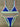 Hand Crocheted Bikini Knit Panel Swimsuit Set - Blue / S