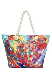 Heart Beach Tote Bag