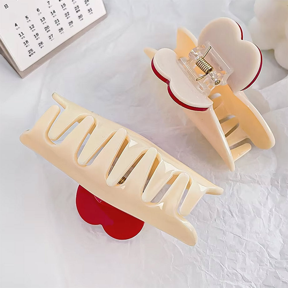 HEART HAIR CLAW CLIP SOFT GIRL HEART ACCESSORY