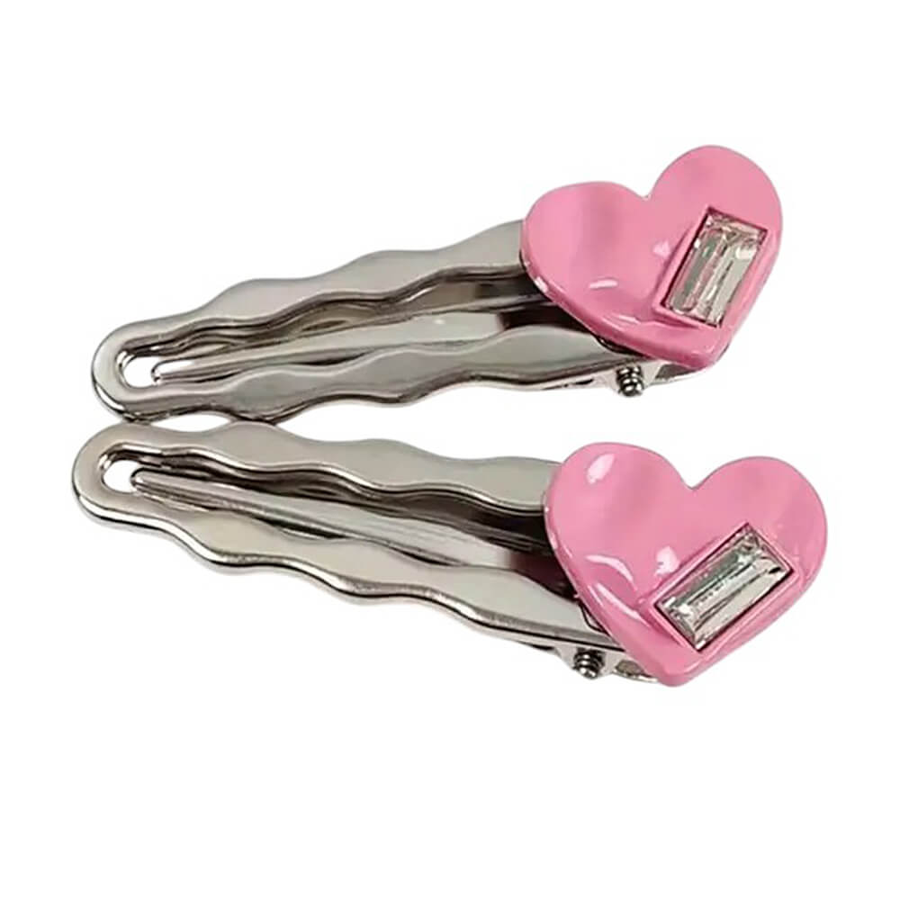 HEART HAIR CLIPS TWO PIECE KOREAN STYLE HEART